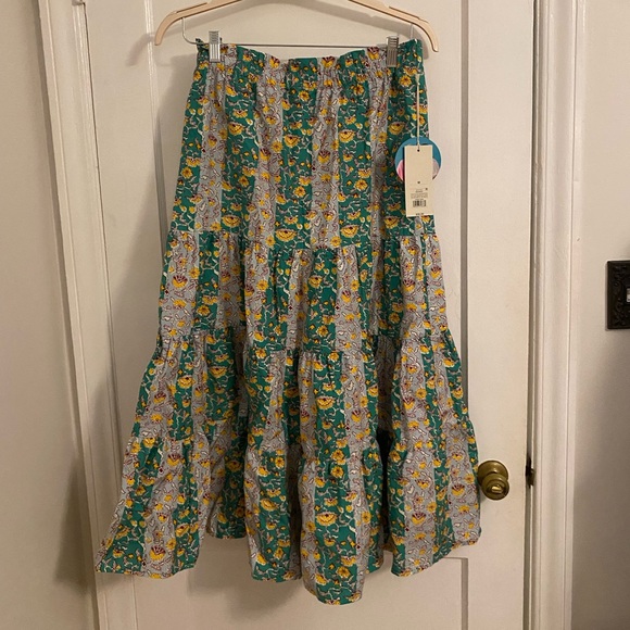 NWT RHODE x Target 2-Piece Set Outfit Whimsical Floral Crop Top and Midi Skirt - Picture 6 of 9